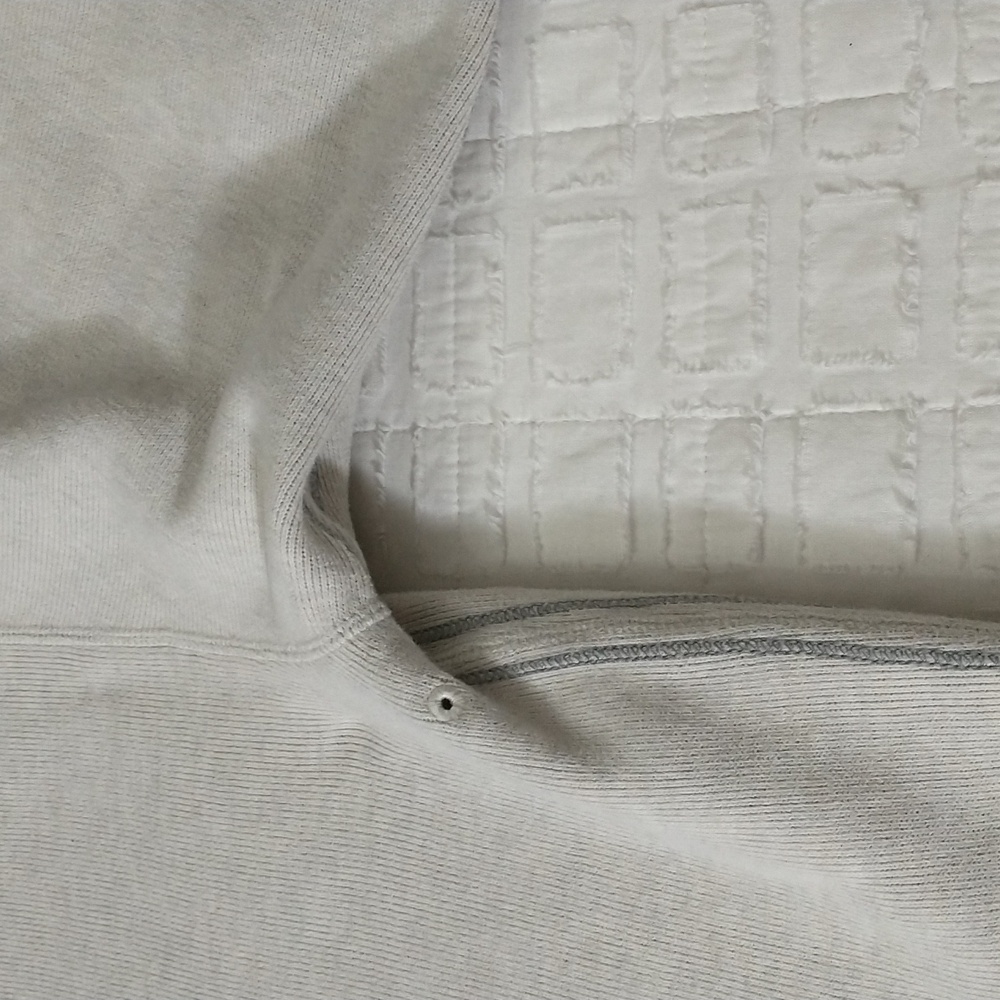 Tommy Bahama Reversible Quarter-Zip Sweatshirt, Cream And Grey, Mens Size Large - Picture 8 of 13
